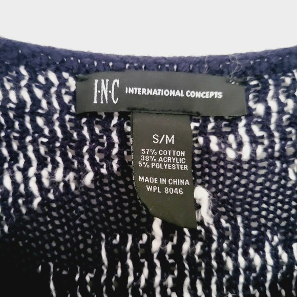 INC International Concepts Southwest Style Knit Poncho - Picture 2 of 2